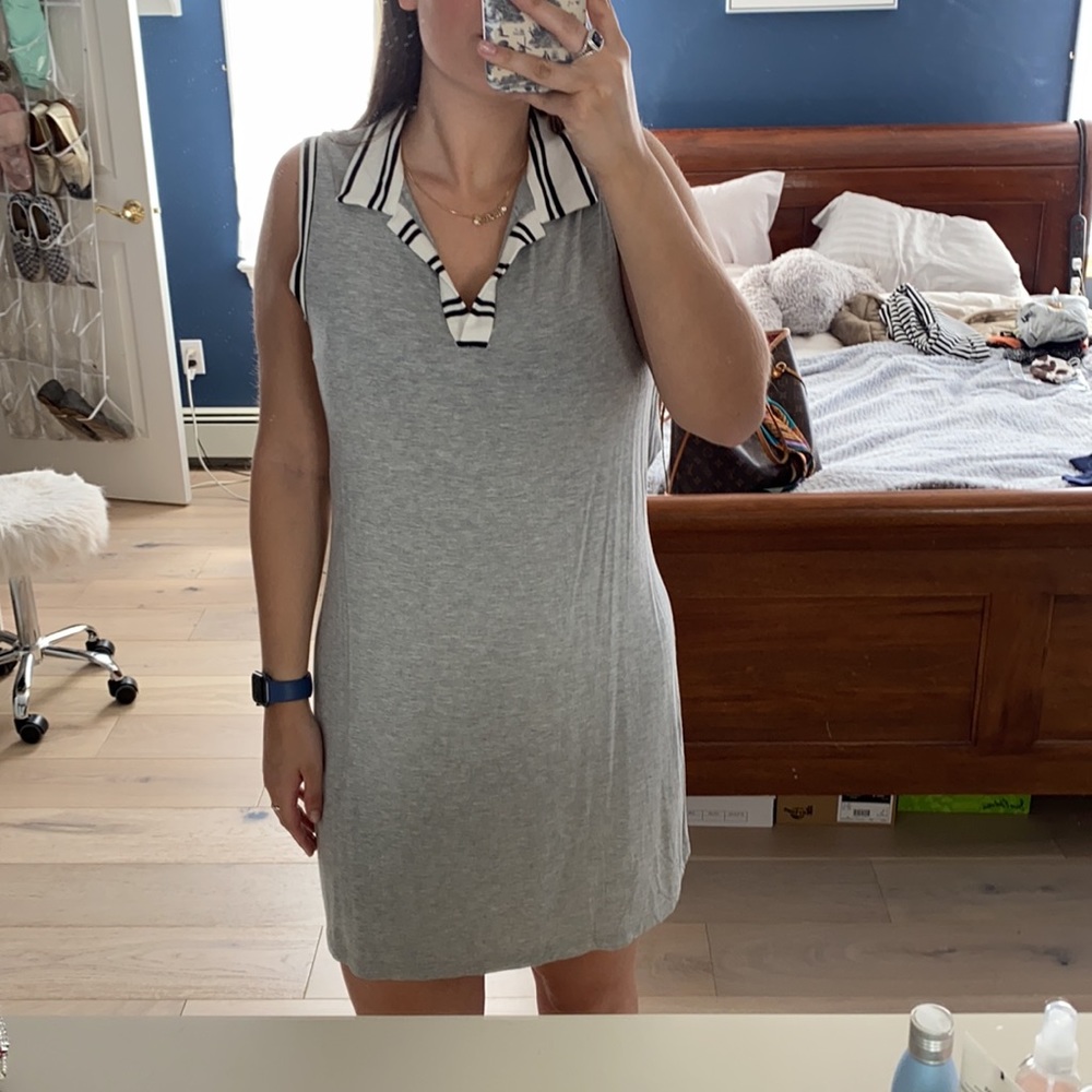 Drew Grey Collared Open Slit Back Dress